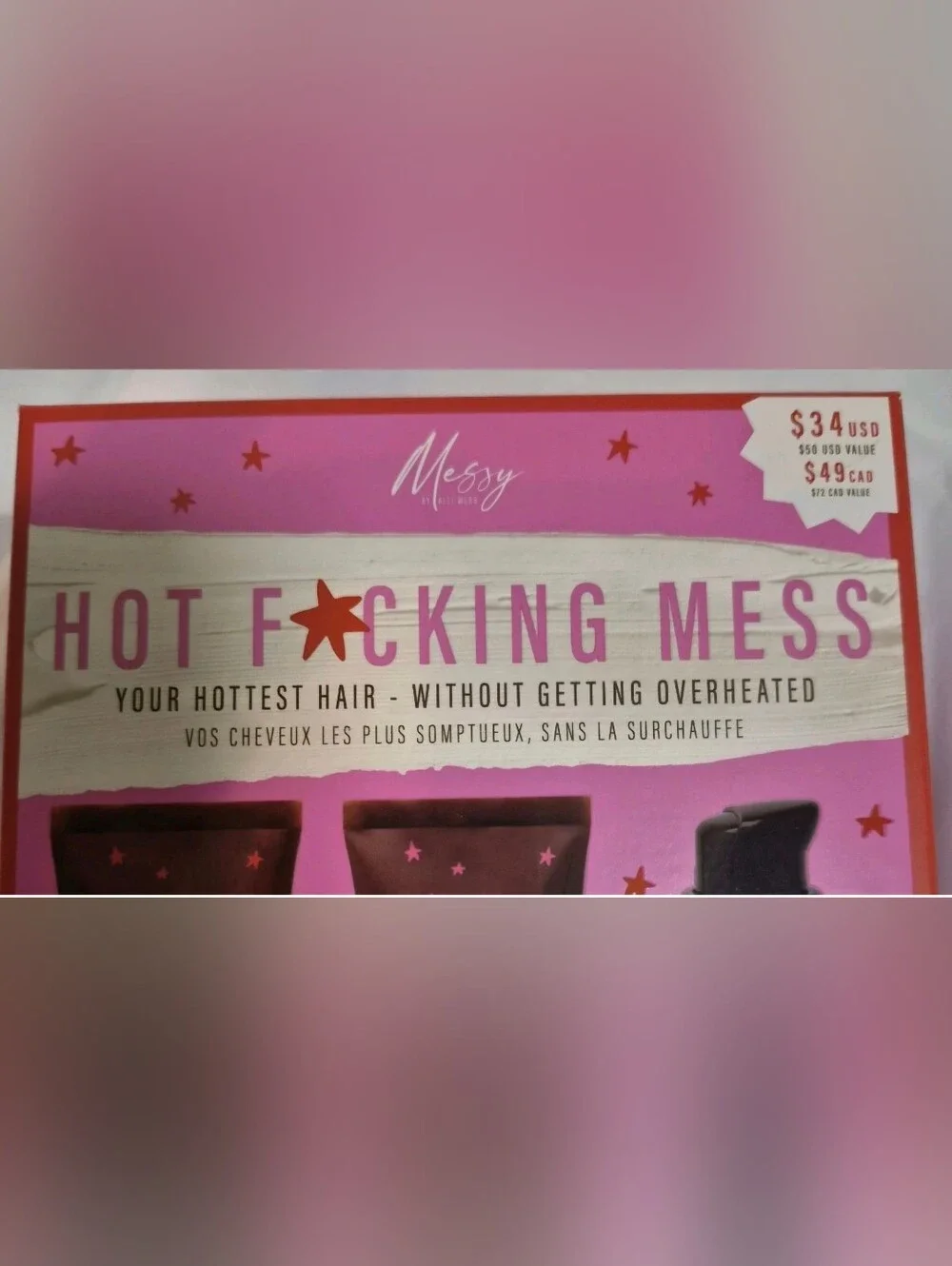 Messy by Alli Webb Hot Fcking Mess Mini Hair Styling Care Gift Set 3 Piece NIB
